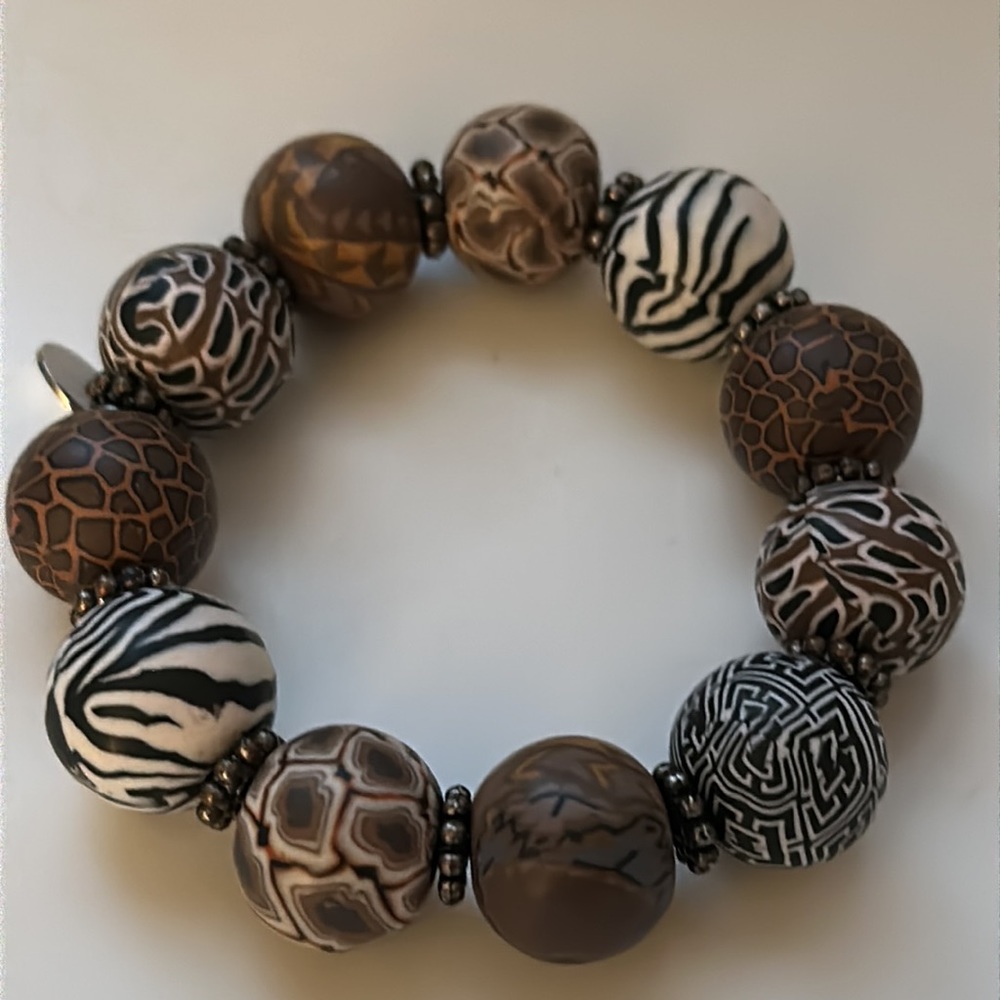 Safari print stretch bracelet
